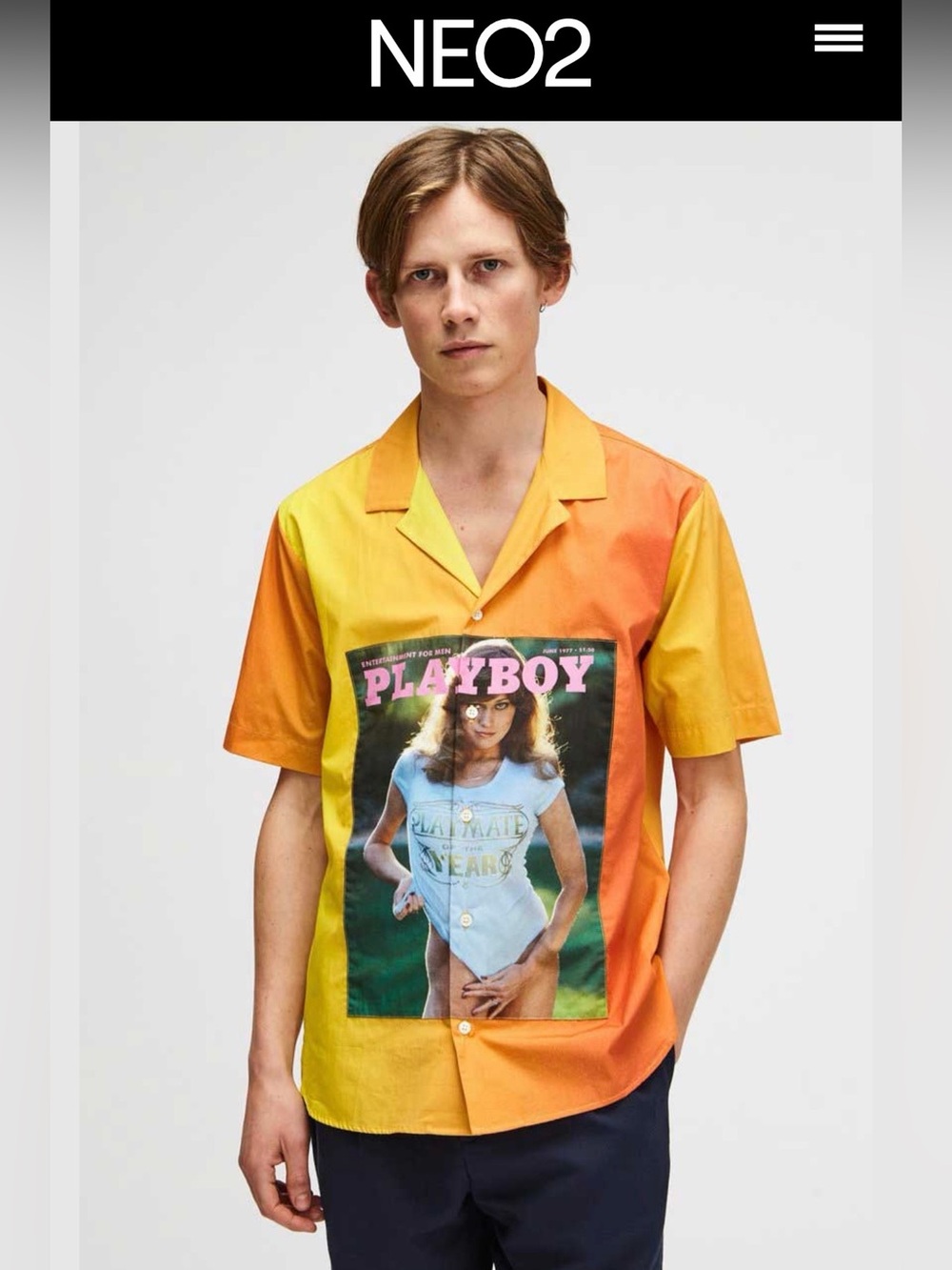 NWT Soulland x Playboy - 1977 Playmate of the Year Cover Button-Up Shirt size XL